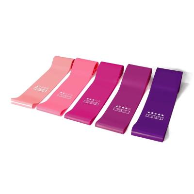 China Widely Used Good Resilience Top Quality Yoga Band Set Mini Band Yoga Elastic Band for sale