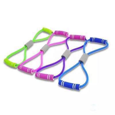 China Cable To Arm 8 Word Chest Expander Latex Pull Up Resistance Bands For Exercise for sale