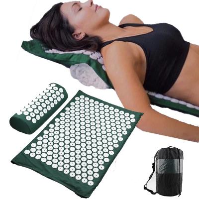 China Strong Elasticity Yoga Mat Massage Acupressure Mat Relieve Stress Pain With Cushion Pad for sale