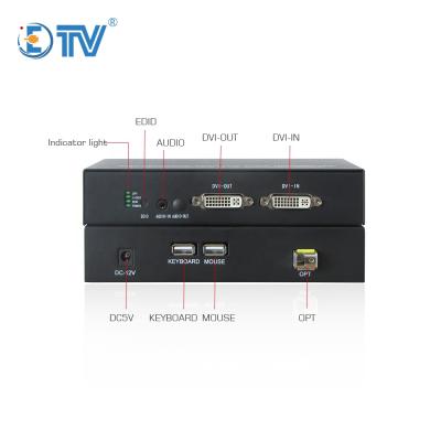 China Radio and uncompressed television single channel dvi kvm fiber optic add-on radio and television ETV fiber optic dvi kvm add-on for sale