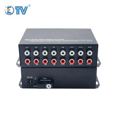 China Two Way Audio ETV 8Ch RCA To Fiber Audio Supplement 20KM RCA Fiber Extra ETV-RCA for sale