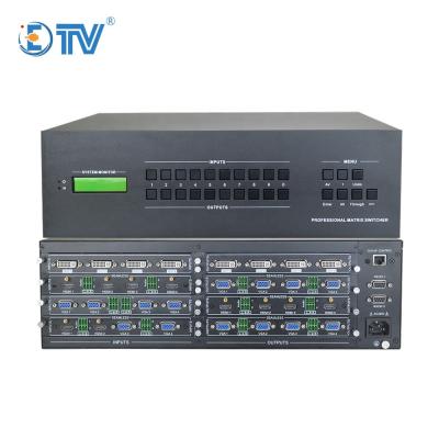 China TCP/IP Control ETV Multiple RS232 And Video Communication Interface Interfaces 16 In 16 Seamless Matrix Changer For Video Wall for sale