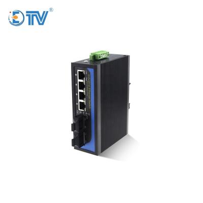 China Industrial POE ETV 10/100 Ethernet poe Switch 4 Rj45 Ports 2 Fiber Media Ports Fiber Optic Converter for sale