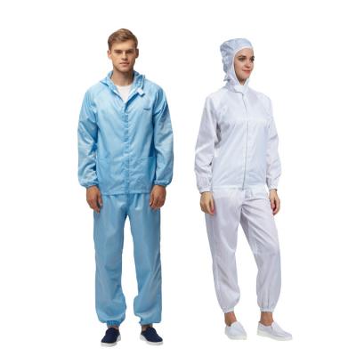 China All Kinds Of Custom Cleanroom Workshop Cleanroom Waterproof Overall Suit Hooded Esd Clothing Jacket Anti Static Clothing for sale