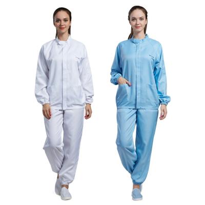 China All Kinds Of Clean Workshop Food Processing Cleanroom Suit Anti-Static Dustproof Dustproof Uniform Clothing for sale