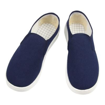 China PU Outsole Antistatic Work Shoes Canvas Esd Safety Customizable Cleanroom Shoes Antistatic for sale