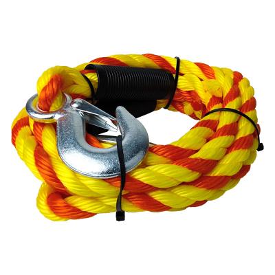 China Outdoor PP Emergency Tools Recovery Tow Rope With Hook For Car for sale