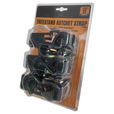 China Treestand Ratchet Strap 3PK Treestand Ratchet Strap Truck Cargo Lashing Straps For Tie Down for sale