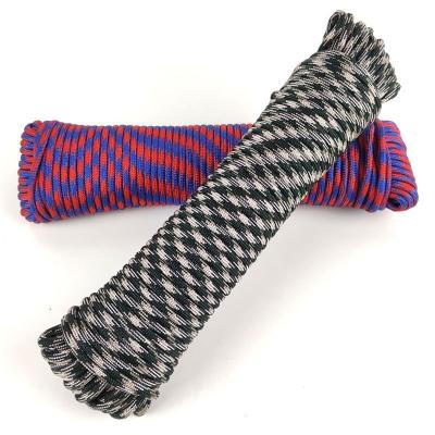 China Outdoor 5/32 In x100ft 4mm 7 Core 550lbs PET Paracord Rope For Guyline for sale