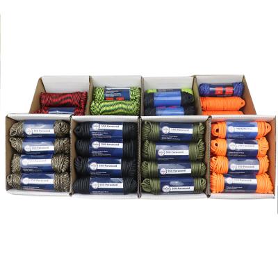 China Outdoor 5/32 In x50ft 7 Core 550lbs PET Paracord Rope For Guyline Tent Rope for sale