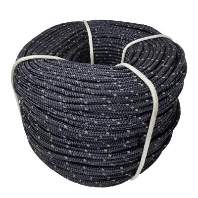 China Outdoor Camping Hiking 6mm x 200m Polyester Pack Solid Braided Travel Rope With Reflective For Sailboat for sale