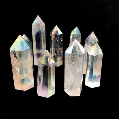 China China Wholesale Natural Healing Crystals Tower Clear Angel Aura Quartz Crystal Point For Crystal Crafts for sale