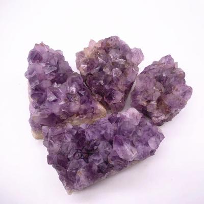 China Europe Natural Purple Amethyst Cluster Crystal Cluster Geode Mineral Specimen For Fengshui Decoration for sale