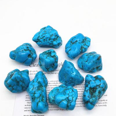 China Untreated Rough Raw Loose Huge Synthetic Blue Turquoise Gemstone From Europe for sale