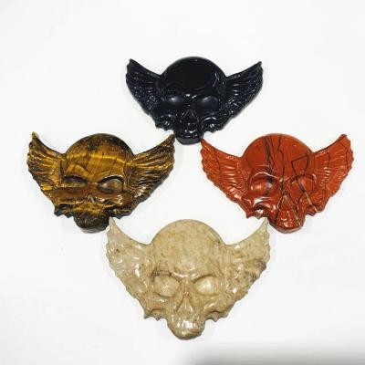 China Hot Selling High Quality Natural Stone Gem Carving from Europe Large Color Selection Crystal Skulls for sale