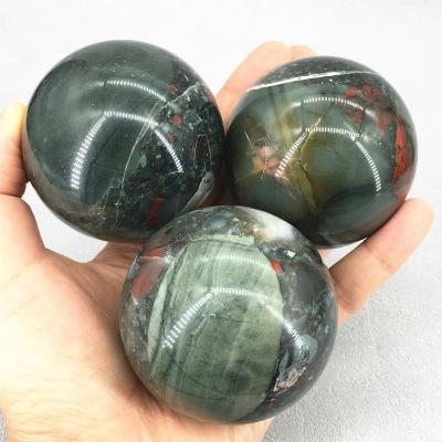 China China Natural Gemstones African Bloodstone Ball Spheres Crystals and Stones Healing for Feng Shui Ornament for sale