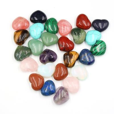 China Europe Natural Stone Cutting Reiki Mini Crystal Heart Shaped Gems Crystal Opener Rose Quartz Heart For Gift for sale