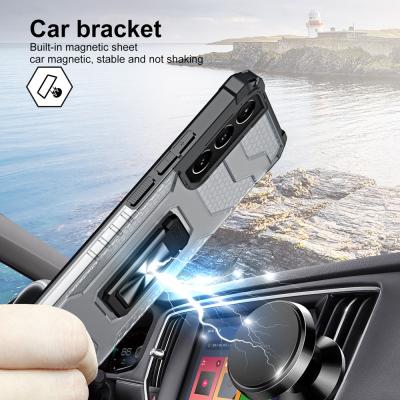 China Anti-drop Armor Case For Huawei Magnetic transparent car holder charging case for Samsang Vivo Oppo Z Filp fold iPhone for sale