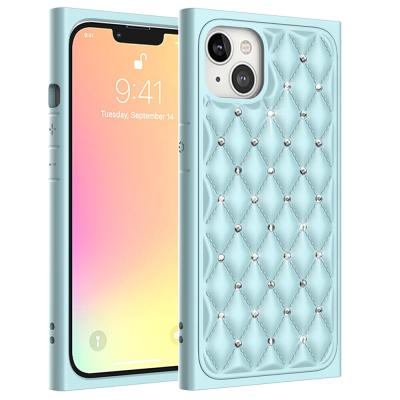 China Anti-fall Grid Lines Case For iPhone 13 12 11 Pro Max Imbue Diamond Drop Protective Sleeve For iPhone 7 8 X XR XS Max for sale