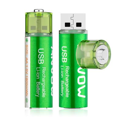 China Economic Wholesale Price AA Rechargeable Li-ion Battery Usb Rechargeable Battery for sale