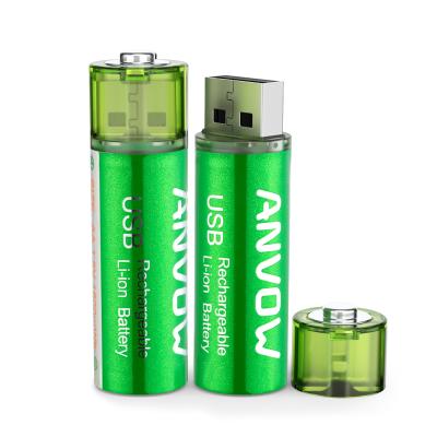 China Economic Favorable Price Long Lasting Rechargeable Batteries Usb AA Rechargeable Lithium Ion Battery for sale