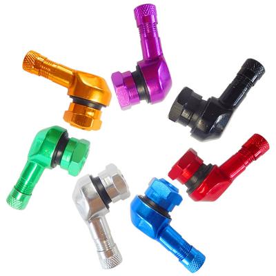 China TV25AL 11.3mm Universal Aluminum Metal 90 Degree Angle Motorcycle Color Tire Valve for sale