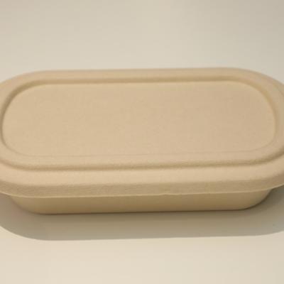 China Disposable Bamboo Pulp Lid For 1000ml Lunch Box for sale