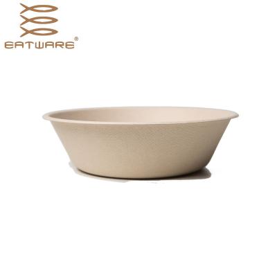 China Disposable 28oz Custom Printed Disposable Compostable Paper Pulp Bowls For Soup for sale