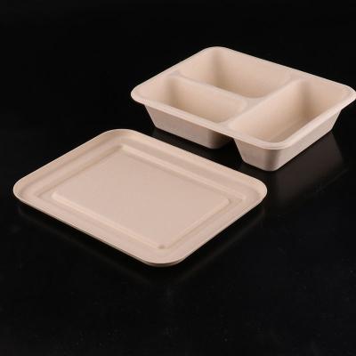 China Free Biodegradable Biodegradable Bamboo Fiber PFAS Food Package Fast Food Boxes Biodegradable Boxes for sale