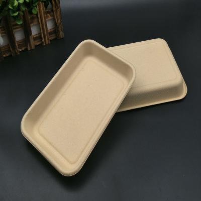 China PFAS Oven Safe Disposable Dinnerware Set Disposable Food Rectangle Chemical Free Tray for sale