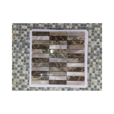 China Modern good price of new product glass mosaic tiles building materials aluminum stone glass mixed mosaic tiles 2021 price for sale