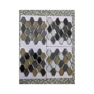 China China Wholesale Modern Natural Stone Mosaic Hexagon Mirror Glass Mosaic for sale