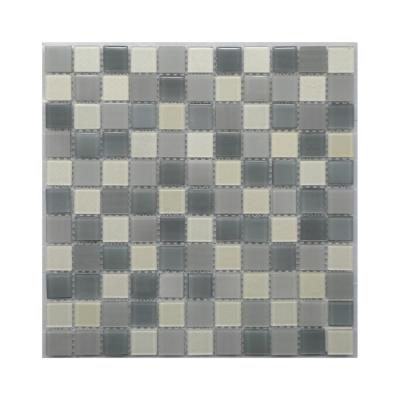 China 100% Genuine Modern Quality Hard Glass Mosaic Tile Crystal Glass Mosaic Tile Wall Decoration for sale