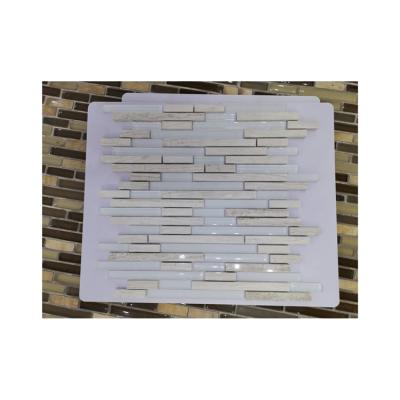 China Factory Price Modern Manufacturer Supplier Marble Floor Tiles Building Materials Stone Tiles and Glass Mosaic Long Strips and Short Str for sale