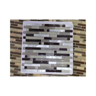 China Modern promotion of high-density Italian marble flooring, individual building materials, stone and long strips of glass mosaic tiles and short strips for sale