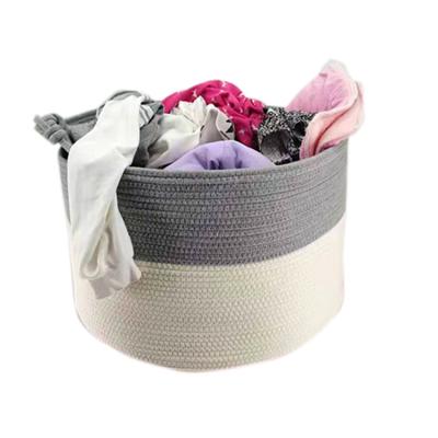 China Art Decor Supplier Price Dirty Clothes Laundry Hamper With Cotton Rope for sale