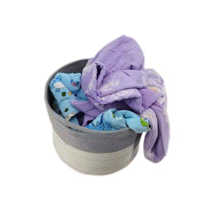 China Wholesale Woven Rope Sustainable Luxury Cotton Hamper Laundry Cotton Hamper Basket Rope for sale