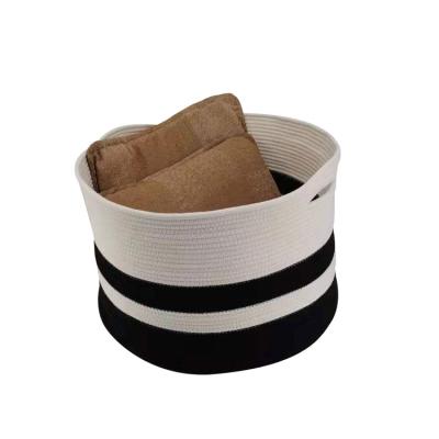 China Wholesale Price Contemporary Durable Cotton Rope Basket Wash Laundry Organizer Basket for sale