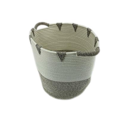 China Long Lasting Hot Selling Big Toy Cotton Rope Storage Baskets For Clothing Toys Books for sale