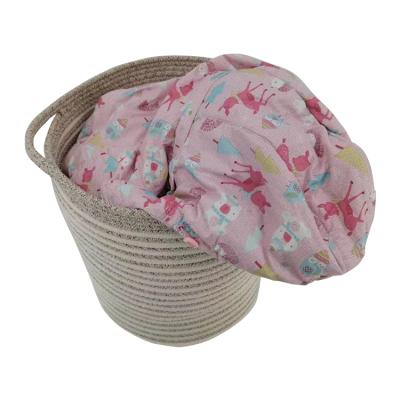 China Factory direct sale sustainable cotton woven rope basket living room kids play storage basket for sale