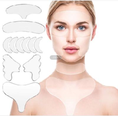 China Anti Wrinkle Remover Reusable Adhesive Stickers Eye Silicone Forehead Stickers Face Correction Neck Chest Pad Skin Lifting for sale