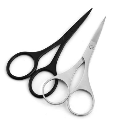 China Curved Beauty Tool Stainless Steel Handle Eyelash Nose Eyelash Nose Hair Cuticle Scissor Trimming Safety Easy Eyebrow Trimming Scissors for sale