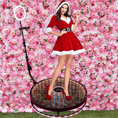 China acrylic round backdrop for 360 photo booth led light for 360 auto photo booth motor plataforma 360 68CM/80CM/110CM/115cm video booth for sale