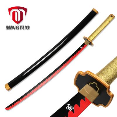 China Anime Props New Design Real Demon Slayer Handmade Yoriichi Wooden Japanese Samurai Katana Sword for sale