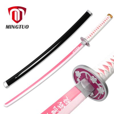 China Hot Selling Kochou Kanae Wood Sword China Katana Cosplay Wooden Swords Anime Props Demon Slayer for sale