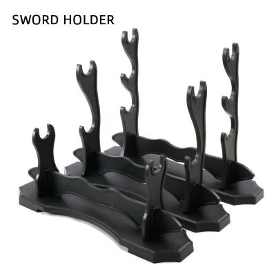 China High Quality Plastic Swords Katana Home Stand Display Holder 1 Swords Props Weapon 2 3 Layers Cheap Sword Stand Brackets for sale