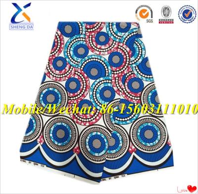 China African Factory Supply Shrink-Resistant 100% Polyester Wax Print Fabric Export Qulaity for sale