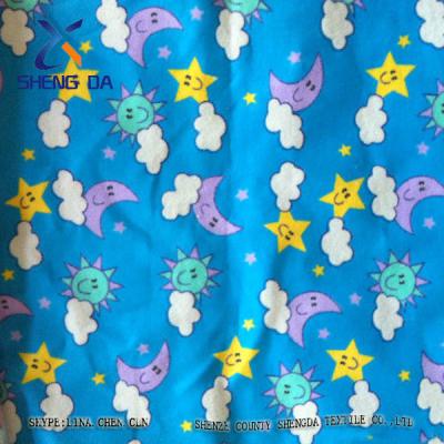 China Flame Retardant Reactive Printed Cotton Flannel Pajamas Fabric for sale