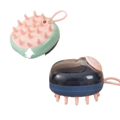 China Logo Scalp Care Waterproof Private Hair Brush with Soft Silicone Scalp Massager Hair Shampoo Brush for sale