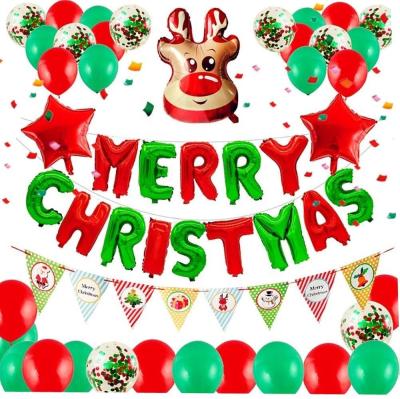 China Merry Christmas Party Decoration Merry Christmas Party Balloon Set Santa Foil Balloons Event Christmas Party Supplies Decoration for sale